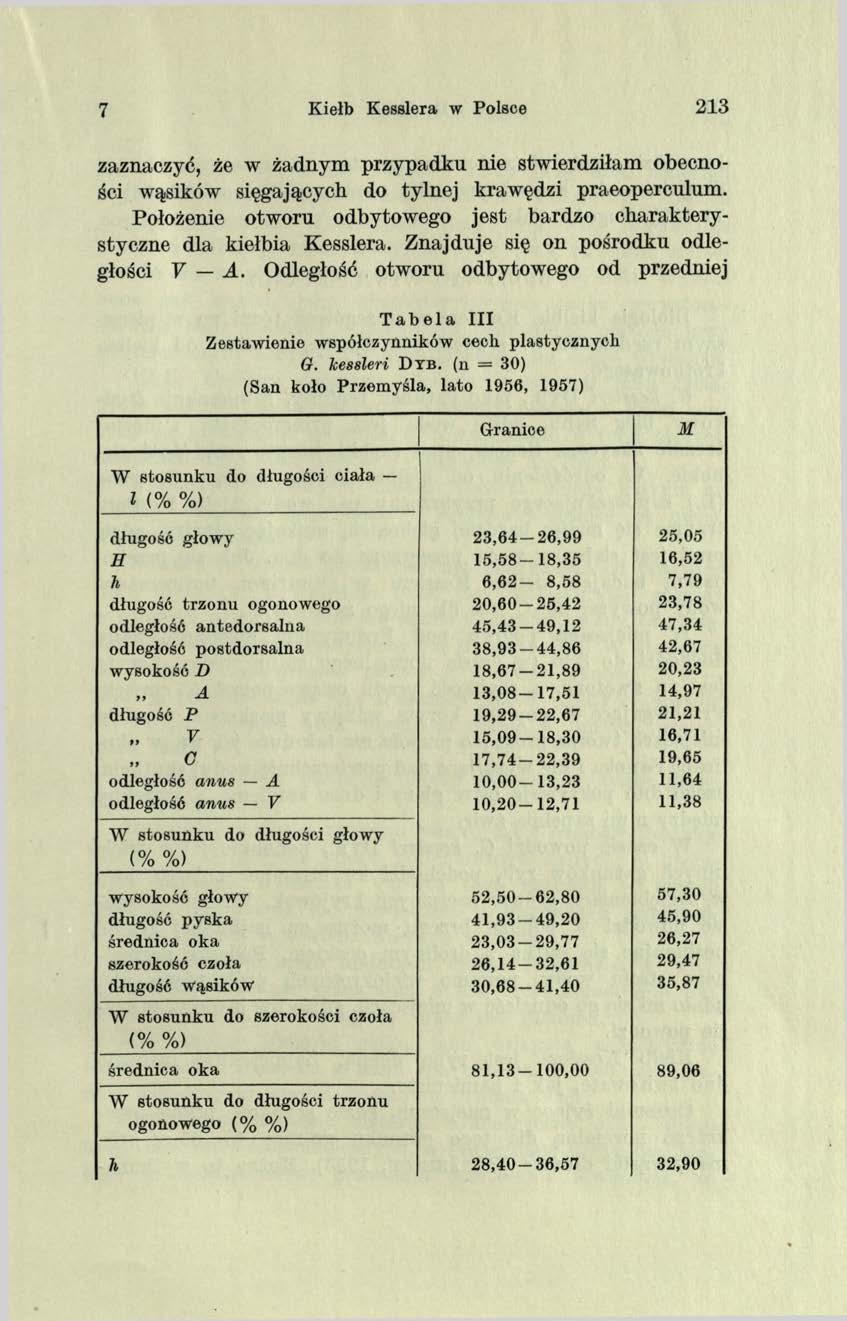 7 Kiełb Kesslera w Polsce 213 zaznaczyć, że w żadnym przypadku nie stwierdziłam obecności wąsików sięgających do tylnej krawędzi praeoperculum.