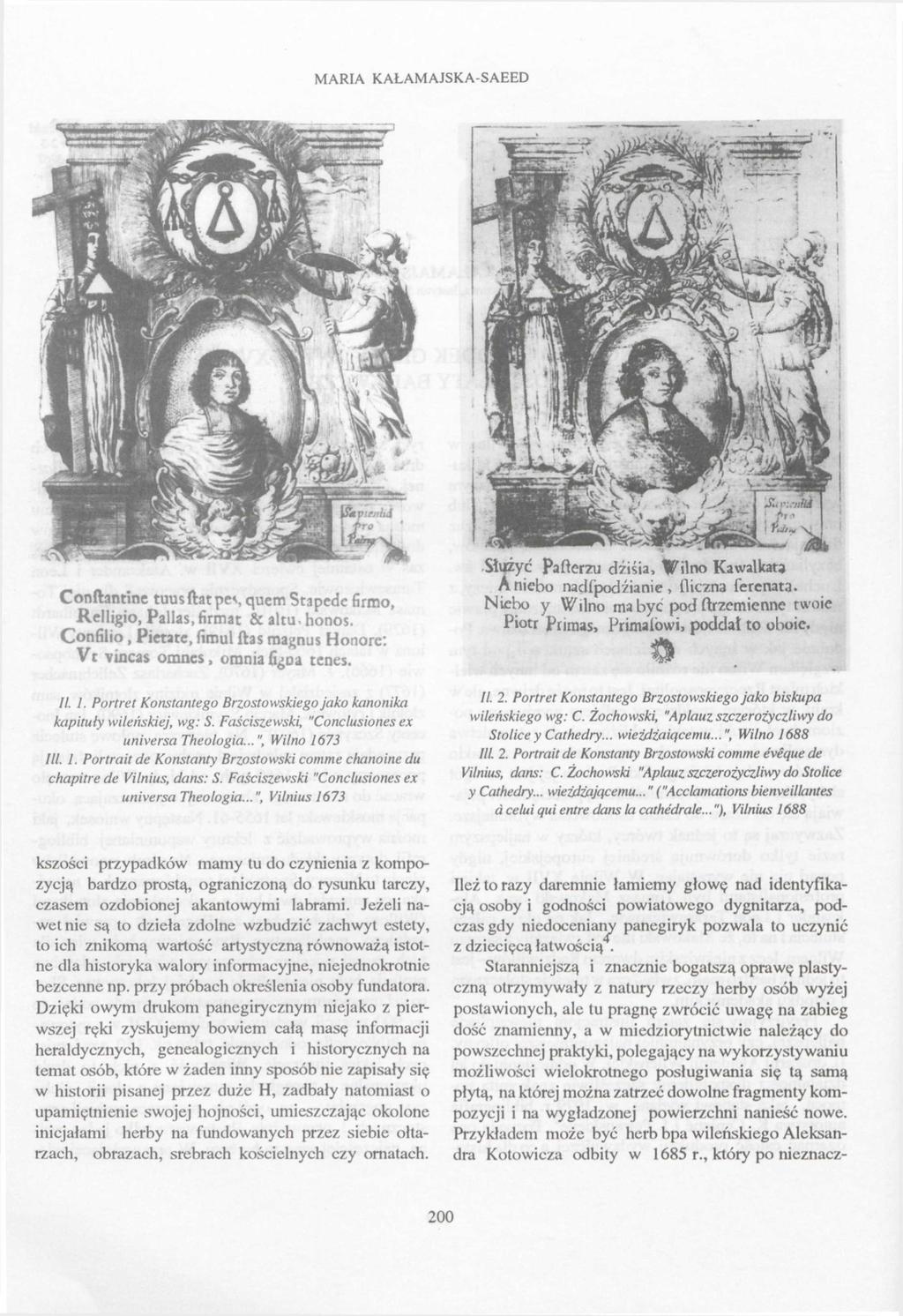 MARIA KALAMAJSKA-SAEED.,,,.1, ŁJgg r m Ł X / 1 f- K M- i 9Ti Conftantine tuusftatpes quem Stapedc firmo, Relligio, Pallas, firmat & altu- honos.