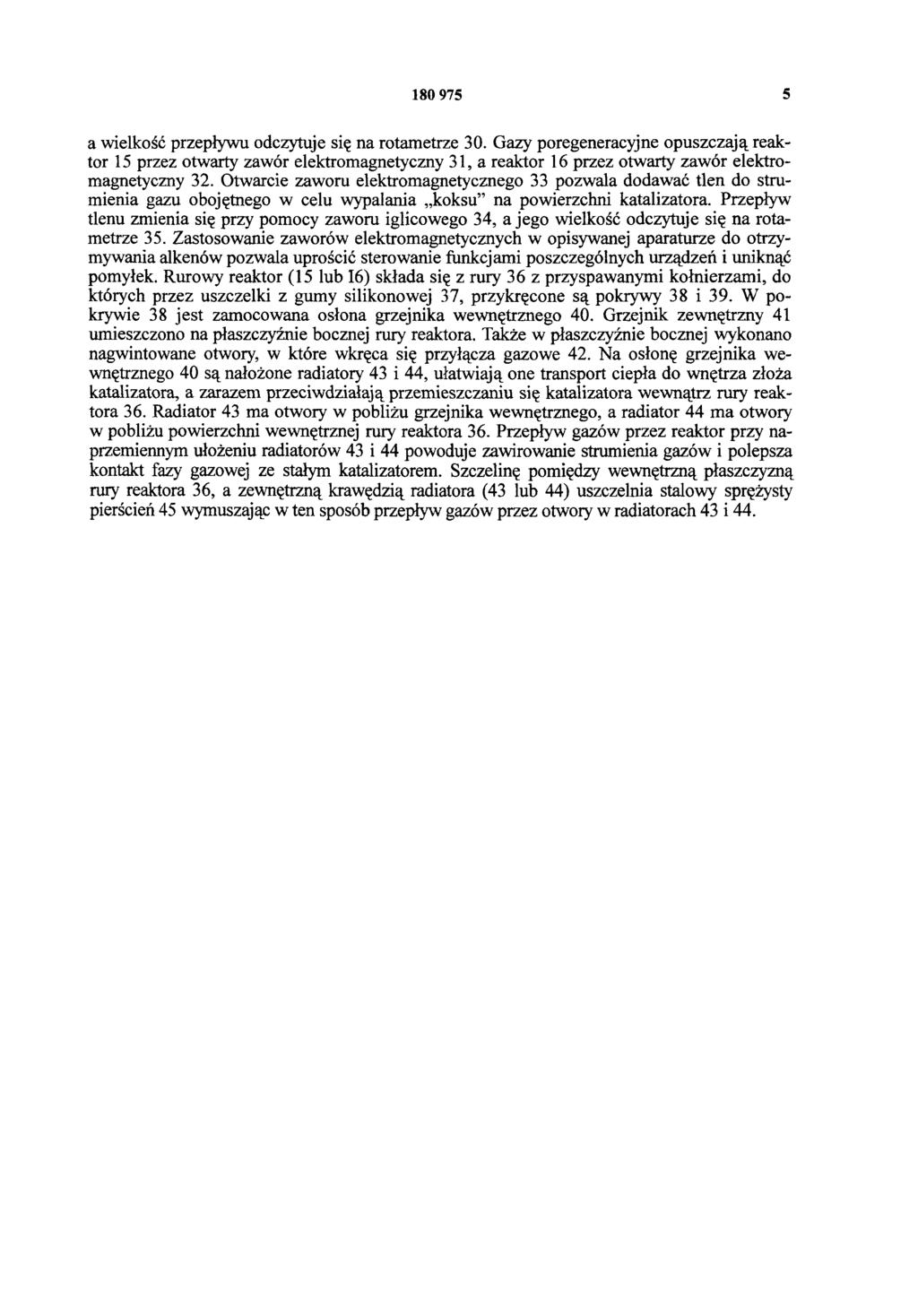 180 975 5 a wielkość przepływu odczytuje się na rotametrze 30.
