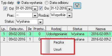 ID Dodatkowo nie ma możliwości wyeksportowania danych uczestników, którzy już wcześniej zostali wyeksportowani i mają ustawioną datę wysłania.