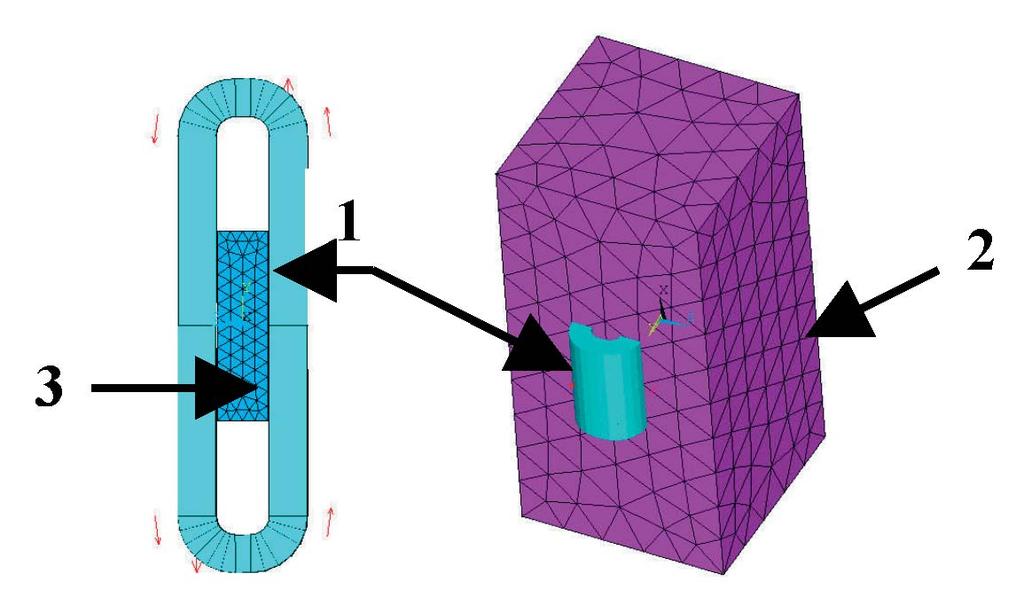 Własności stałych materiałowych stalowych kulek i elastomerowej osnowy (E moduł Younga, ν współczynnik Poissona, µ względna przenikalność magnetyczna) Stal Elastomer E = 200 000 MPa ν = 0,3 E = 0,12