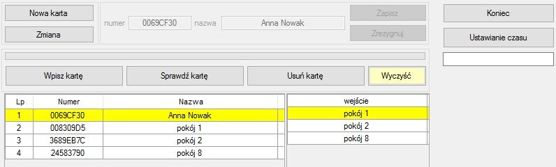 Po wyjeździe gościa zmieniamy kod. Programowanie kart dla gości i personelu Drzwi można otwierać kodem PIN lub kartą zbliżeniową.