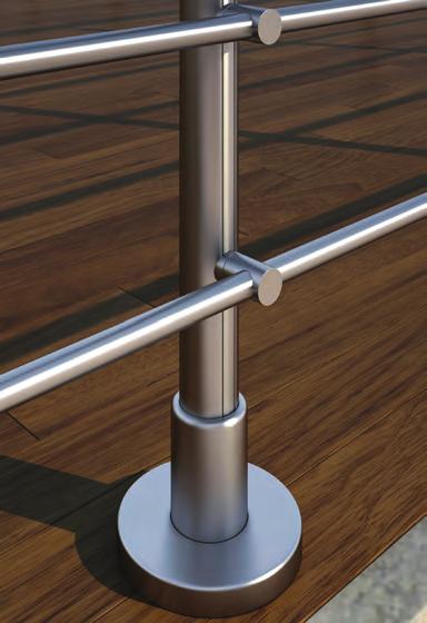 ROUND system RL10 Horizontal Safety Line Railing System balustrad poziomy Profile and Accessory Alternatives / Alternatywne profile i akcesoria The Profiles and Accessories Shown in the System /