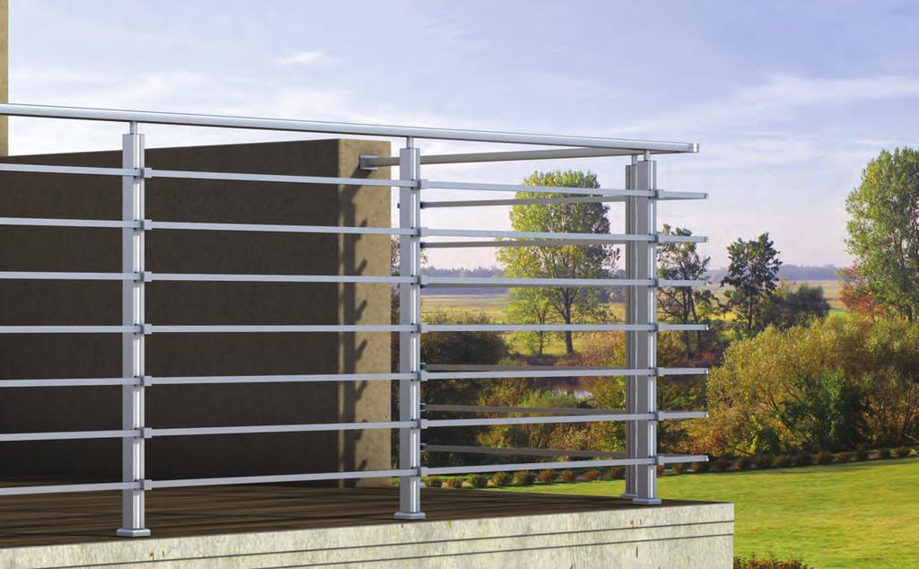 SQUARE system SL10 Horizontal Safety Line Railing System balustrad poziomy Profile and Accessory Alternatives / Alternatywne profile i akcesoria The