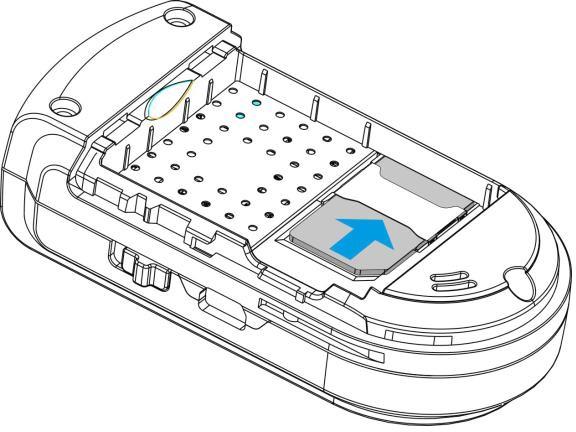3. Należy zapisać 15 cyfrowy numer IMEI znajdujący się na naklejce na spodzie komory baterii i karcie SIM. Numer IMEI będzie potrzebny do konfiguracji aplikacji. 4. Włóż akumulator. 5.