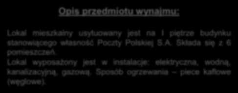 Składa się z 6 pomieszczeń.