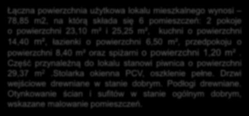 kanalizacyjną, gazową. Sposób ogrzewania piece kaflowe (węglowe).