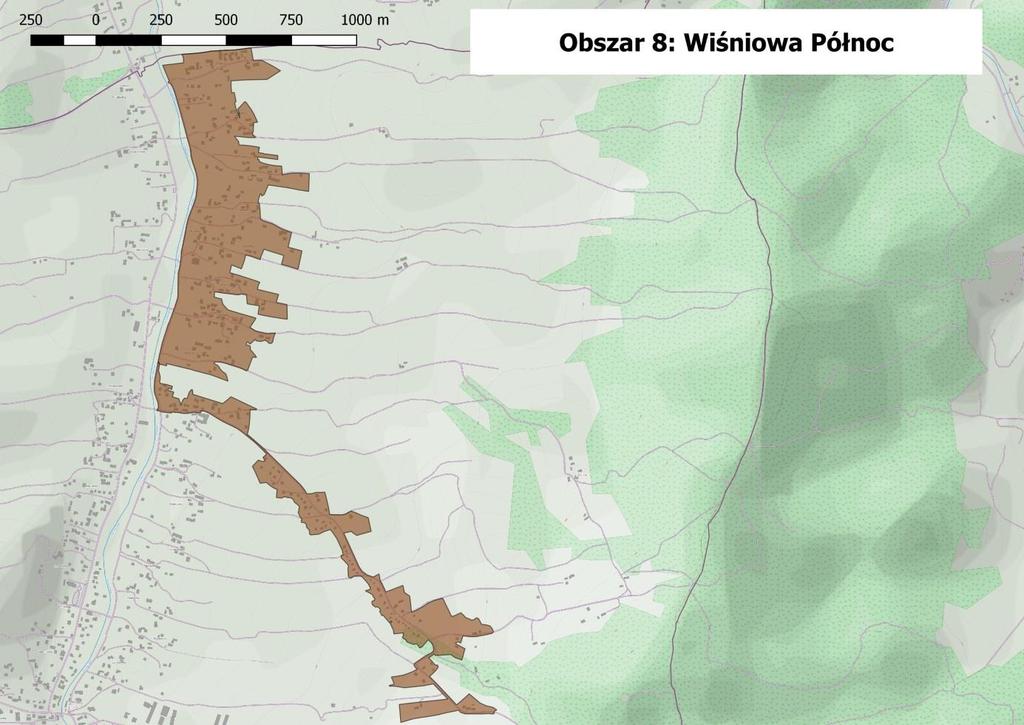 Diagnoza i delimitacja obszaru zdegradowanego i obszaru rewitalizacji Załącznik do Gminnego Programu Rewitalizacji Gminy Wiśniowa do 2023 roku Obszar 8.