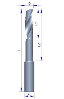 Frezy VHM do ALU / Solid Carbide router bit for ALU / VHM Fräser für ALU ALU 30 Typ AL101 P/P 3 12 50 3 1 AL101.030.012.050 4 14 50 4 1 AL101.040.014.050 5 18 55 5 1 AL101.050.018.