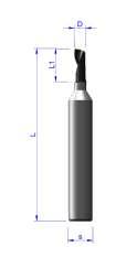 ALU Frezy VHM do ALU / Solid Carbide router bit for ALU / VHM Fräser für ALU Typ AL101D dibond 3 8 50 6 1 AL101D.030.