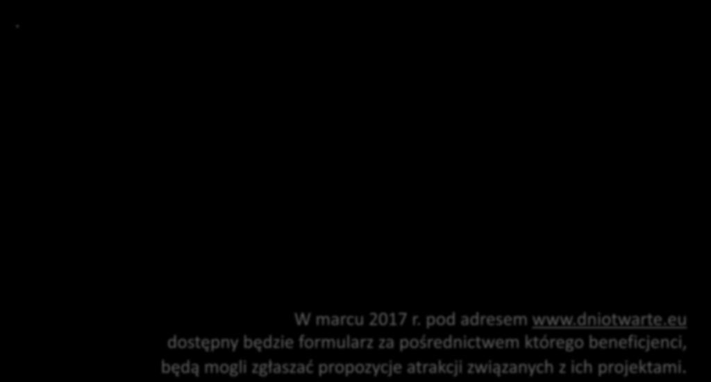 AKTUALNOŚCI: Zaproszenie do udziału w Dniach Otwartych Funduszy Europejskich Aby wziąć udział