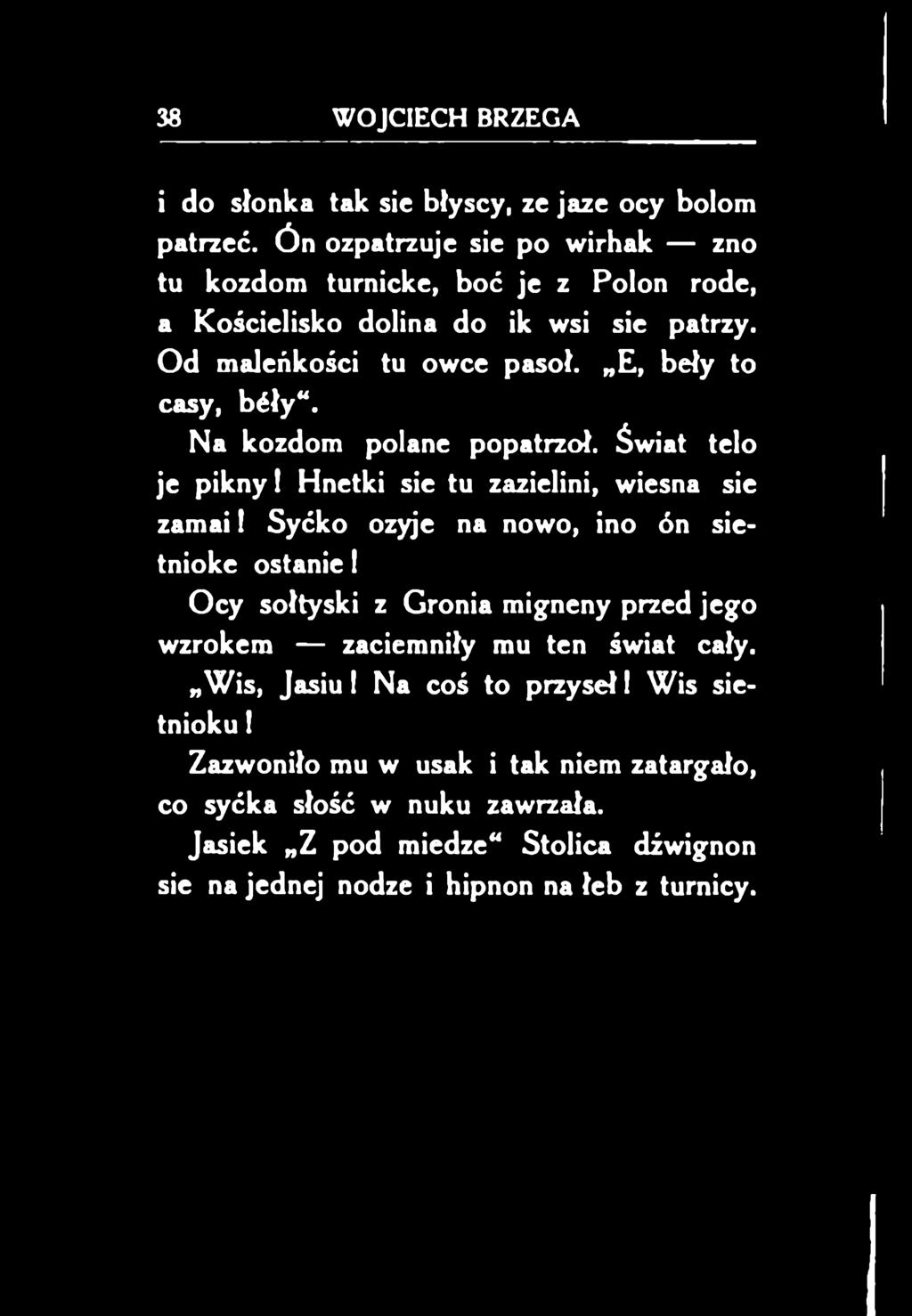 E, beły to casy, bćły. Na kozdom polane popatrzoł. Świat telo je piknyl Hnetki sie tu zazielini, wiesna sie zamai!