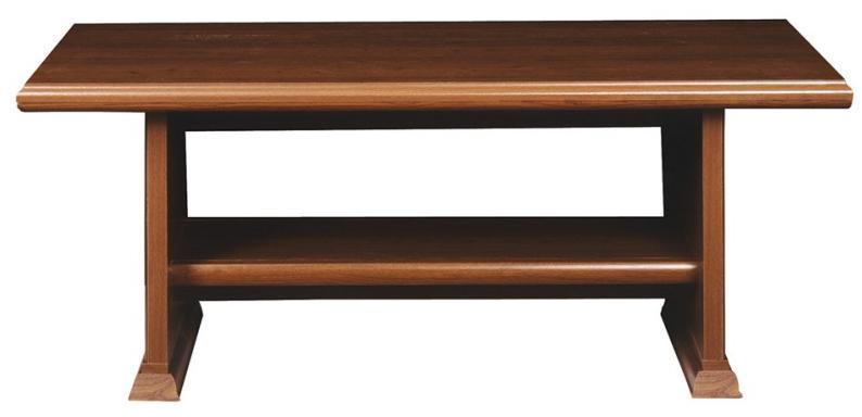 21. Ława okolicznościowa KENT, kod produktu S10-ELAW130-KA lub równoważna - Długość: 130 cm - Szerokość: 65 cm - Wysokość: 51,5 cm Kolor: kasztan. Pod blatem półka.