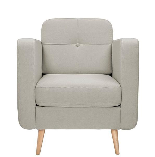 46. Fotel CORNET Es lub równoważny Szerokość: 75 cm Wysokość: 87 cm Głębokość: 82 cm Kolor: Endo 7713 Taupe Wypełnienie siedziska stanowi pianka i sprężyna falista. Wypełnienie oparcia to pianka.