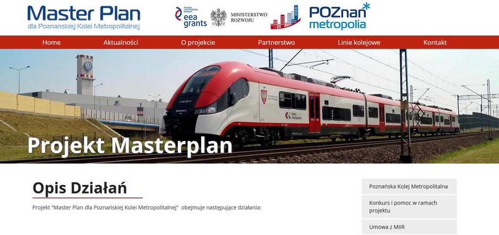 Celem projektu jest określenie podstaw funkcjonowania połączeń Poznańskiej Kolei Metropolitalnej. Liderem projektu jest Stowarzyszenie Metropolia Poznań, z którym partnerzy podpisali w marcu 2013 r.