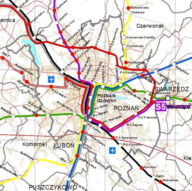 Koncepcja Poznańskiej Kolei Metropolitalnej Źródło: