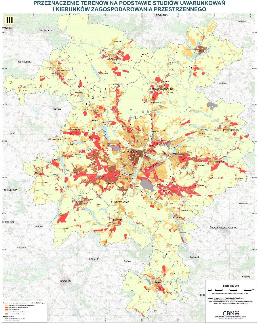 Struktura powierzchni terenów wskazanych w SUiKZP: Tereny zainwestowane Tereny do zainwestowania MU 34% 66% X 44% 56% UP 15% 85% Zespół planistyczny: