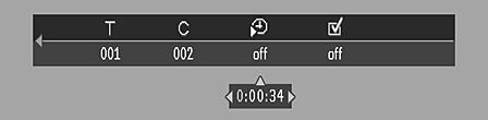 Wyszukiwanie Z paska menu wybierz (FAST MOTION). Naciskając przycisk 4, wejdź do menu FAST MOTION. Za pomocą przycisków 12wybierz żądaną prędkość: - 32, -8 lub 4 (wstecz) albo +4, + 8, +32 (w przód).