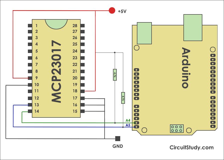 Podłączenie urządzenia na magistrali I2C z płytą Arduino (widoczne