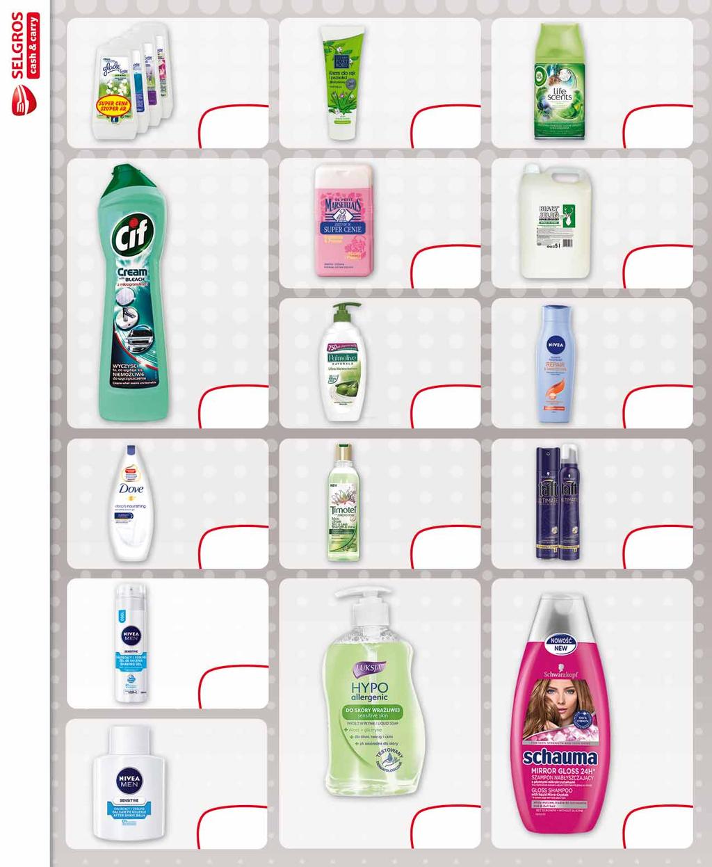 GLADE BY BRISE ODŚWIEŻACZ 4 x 150 G sprzedaż po 1 zest. 51367241 14 1 zest. z VAT 18.44 CZTERY PORY ROKU KREM DO RĄK 130 ML pakowany po 2 szt. 33577834 2 89 z VAT 3.55-10% 2 szt.