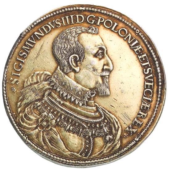 M 17.1.01 R 8 Av; SIGISMVNDVS III D:G:POLONIAE ET SVECIAE REX na kokardzie rok 1617, u dołu z boku litery SA /medalier Samuel Amon/ Rv; MAGNVS