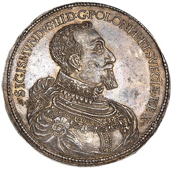 M 17.1.02 R 7-8 Av; SIGISMVNDVS III D:G:POLONIAE ET SVECIAE REX Rv; MAGNVS DVX LITVA:RVS: :PRVS:MAS:SAM:LIVON:zc Monety M17.1.01 i 02 różnią się drobnymi szczegółami na rewersie. W monecie M17.1.02 na końcu rewersu litery ZC są większe, data przy koronie 16-17 /a nie 16-17/, niżej V E / a nie VE/, w miejsce SA są dwie rozetki, zaś niżej drobne M-S.