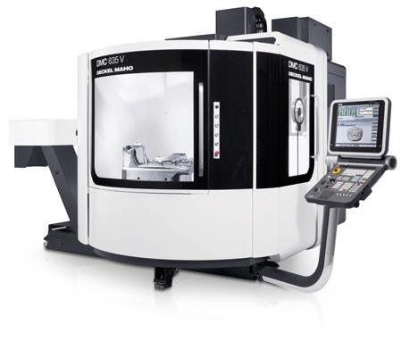 28 29 TECHNOLOGIA FREZOWANIA DMC V // PIONOWE CENTRA OBROBKOWE 01 02 01 Dobry dostęp do przestrzeni roboczej z 2-pozycyjnym zmieniaczem palet 02