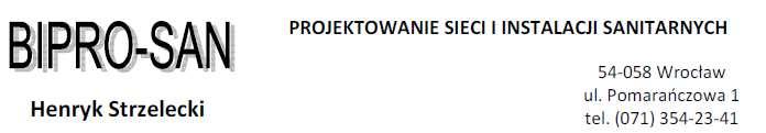INWESTOR ZARZĄD ZIELENI MIEJSKIEJ 50-231 Wrocła, ul. Trzbnica 33 JEDNOSTKA PROJEKTOWA NAZWA INWESTYCJI Wydzilni cz.