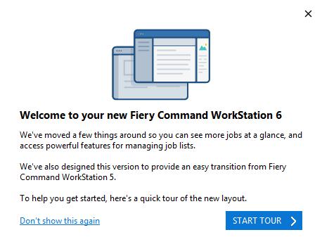 Przewodnik powitalny Program Command WorkStation 6 oferuje przewodnik powitalny, który przeprowadza użytkowników przez główne zmiany w nowym interfejsie, aby umożliwić szybkie zapoznanie się z nimi i