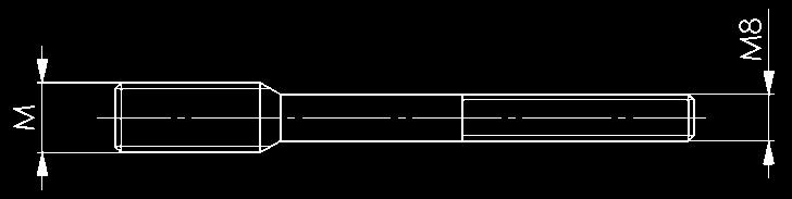 Śruby dwustronne: aluminium eloksalowane (odporne na korozję). M dł. x szer. x wys.