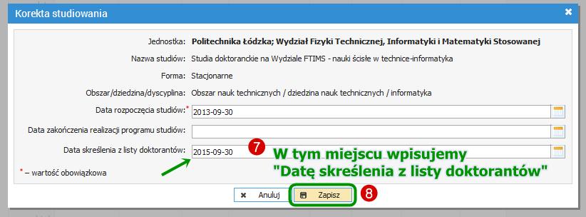 Widzimy, że w tym przypadku doktorant na obu studiach doktoranckich czyli na obu dyscyplinach ma wykazaną w POL-on pomoc materialną.