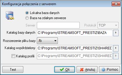 localhost) oraz ścieżkę do pliku z bazą firmy. 2.