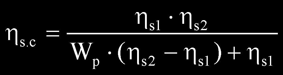 The balance of energy delivered and carried away by the compressor set consisting of two compressors connected in parallel can be presented in the form of: (16) For identical conditions of the air