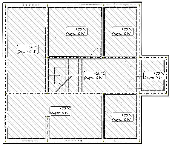 Lekcja 2: Instal-therm 4.5 HC 6. W ten sposób cały budynek zostaje podzielony na poszczególne pomieszczenia.