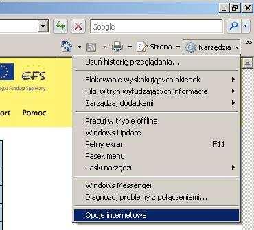 0 dla prawidłowego działania programu Generator Wniosków Aplikacyjnych PO KL.