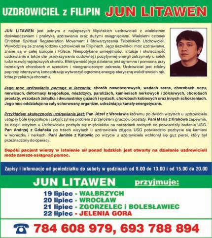OG OSZENIA 1230 Nr 27, 8 lipca 2014 OFERTA PRACY Przedsiêbiorstwo SIMET SA w Jeleniej Górze Al. Jana Paw³a II 33 poszukuje osoby na stanowisko: Inspektor ds.