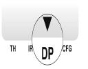 Wi¹zka laserowa Wielkoœæ plamki pomiarowej DP (DP = Dew Point = punkt rosy): Po wybraniu trybu DP, przyrz¹d pracuje jako generator sygnalizacji punktu rosy.
