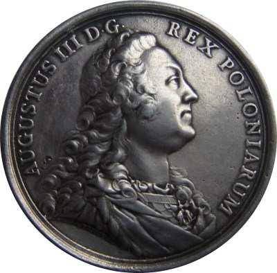 42 1754 rok 1763 rok Na rewersie medalu w otoku był napis De Rege et Republica Bene Merentibus ( Dobrze zasłużony dla Króla i Rzeczypospolitej ). U dołu data wręczenia medalu.