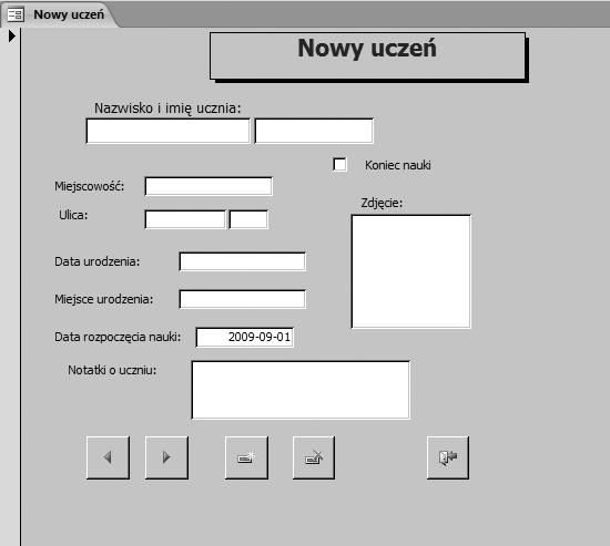 8.4. Formularze Dodatkowo możesz zablokować ikonę menu sterowania (ikona w górnym lewym rogu okna formularza) przez ustawienie na Nie właściwości Pole menu sterowania oraz zablokować zmianę wielkości