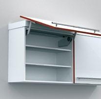 Wersja standard/servo-drive Fronty drewniane, szerokie i wąskie ramki aluminiowe - idealny do dużych, pojedynczych frontów - wysokość korpusu 350 do 800 mm - szerokość korpusu do 1800 mm - zamyka się