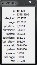 LABORATORIUM GRAWITACYJNE 5 obiektów. Wielkość punktów na wykresie ma jedynie znaczenie poglądowe - nie można ich dowolnie zmieniać, proporcjonalnie do wielkości obszaru symulacji.