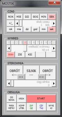 LABORATORIUM GRAWITACYJNE 6 pracy silnika zgodnie z ustawioną w parametrach szybkością spalania. SPALONO - ilość paliwa, która została spalona.