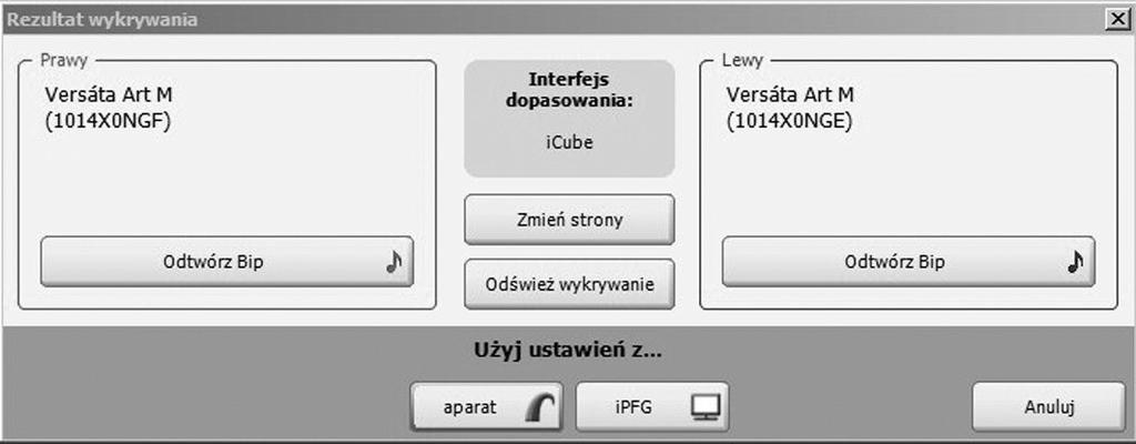 Korzystanie z icube'a Przed użyciem icube do dopasowania aparatu słuchowego dla klienta upewnij się, że akumulator jest naładowany w wystarczającym stopniu.