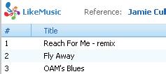 odtwarzania) na stronie LikeMusic.» Lista odtwarzania LikeMusic zostanie zapisana w sekcji Playlists (Listy odtwarzania).
