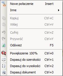 miejsce lub ich wielkość zmieniona. Elementy umieszczone w obszarze roboczym mogą być kopiowane poprzez zaznaczenie i wywołanie z menu podręcznego opcji Kopiuj następnie Wklej.