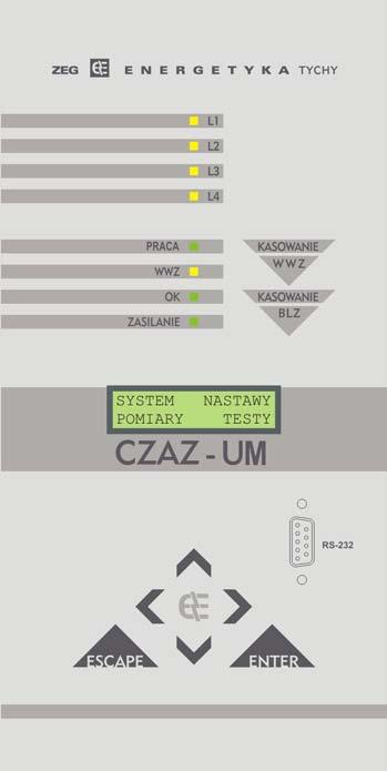 owej zespo u CZAZ-UM z wy wietlaczem alfanumerycznym - wykonanie