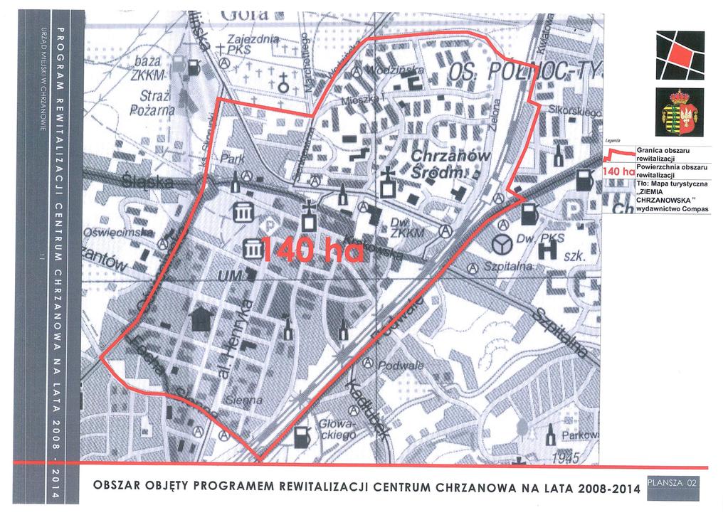 c: l -u 7Q i I 7 0 m 9 3= Granica o bszaru rewitalizacji Powierzchnia o bszaru rewitalizacji Tło: Mapa turystyczna ZIEMIA