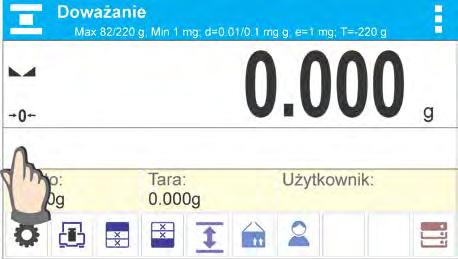 Sposób postępowania: Nacisnąć i przytrzymać przez chwilę