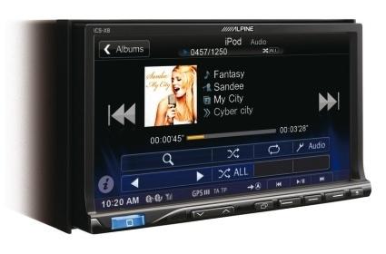 STACJE MULTIMEDIALNE ICS-X8 Stacja multimedialna 2DIN 7 wyświetlacz WVGA z podświetleniem LED wbudowany wzmacniacz 4 x 50W dotykowy ekran z kontrolą przeciągnij i upuść wyświetlanie ulubionych