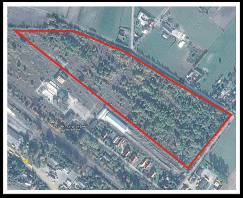 Teren o powierzchni 16 ha położony u zbiegu ulic Żale i Wesoła w sąsiedztwie PKP Cargo uzbrojony w energię